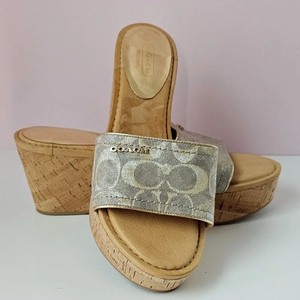 Coach Women Joanne Slide Wedge Sandals - Picture 3 of 7